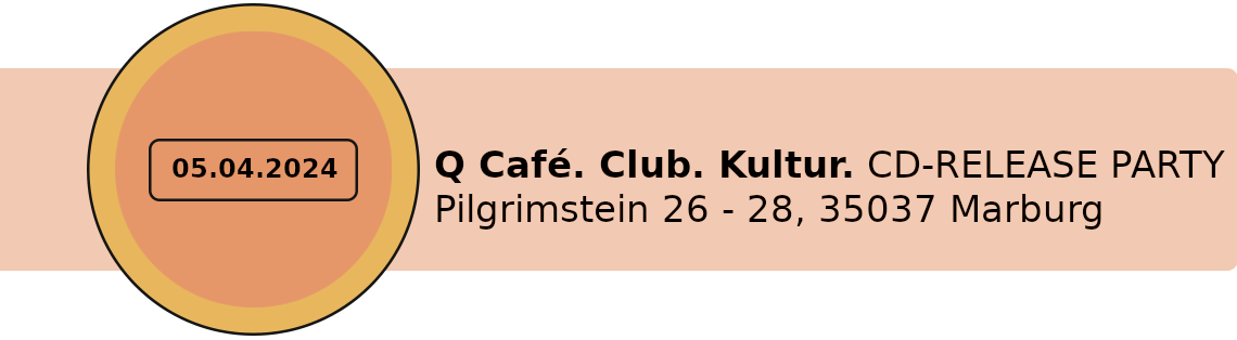 Turbosapienova Live 05.04.2024 20:00 Uhr Q Café. Club. Kultur. CD-RELEASE PARTY
Pilgrimstein 26 - 28, 35037 Marburg